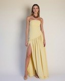 Amelia - Limon Rengi Maxi Elbise