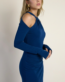 Lara - Lacivert Maxi Elbise