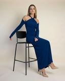 Lara - Lacivert Maxi Elbise