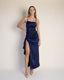 Brigitte - Lacivert Maxi Elbise