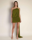 Skadi - Yeşil Mini Elbise