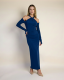 Lara - Lacivert Maxi Elbise