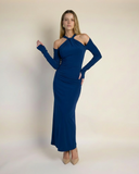 Lara - Lacivert Maxi Elbise