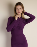 Rhea - Mor Mini Elbise