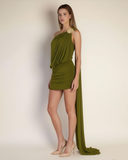Skadi - Yeşil Mini Elbise