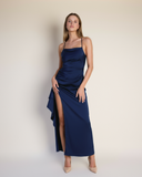 Brigitte - Lacivert Maxi Elbise