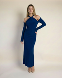 Lara - Lacivert Maxi Elbise