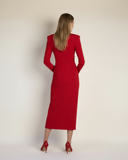 Rei - Kırmızı Midi Elbise