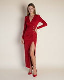 Rei - Kırmızı Midi Elbise