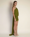 Skadi - Yeşil Mini Elbise