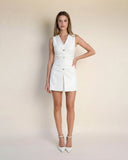 Cara - Beyaz Mini Elbise