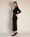 Rei - Siyah Midi Elbise