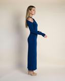 Lara - Lacivert Maxi Elbise