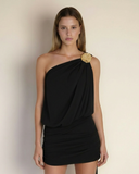 Skadi - Siyah Mini Elbise