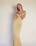Venus - Yağ Sarısı Maxi Elbise