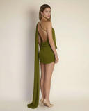 Skadi - Yeşil Mini Elbise