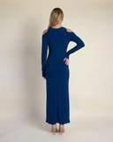 Lara - Lacivert Maxi Elbise