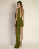 Skadi - Yeşil Mini Elbise