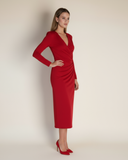 Rei - Kırmızı Midi Elbise