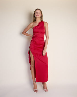 Ariel - Kırmızı Uzun Elbise