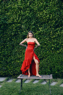 Bella - Kırmızı Maxi Elbise