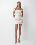 Maya Floral Ivory Mini Dress