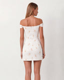 Maya Floral Ivory Mini Dress
