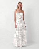 Milena Polka Dot White Dress