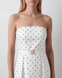 Milena Polka Dot White Dress