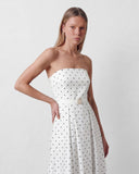 Milena Polka Dot White Dress